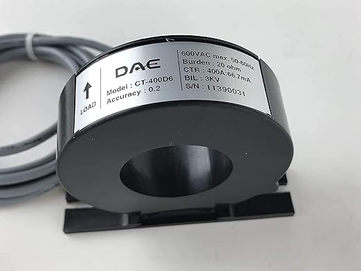DAE P254-400-S KIT, UL kWh Smart Submeter, 3 Phase, 400A, 120-480v, 3 Solid Core CTs (Inner Dia 1.38"), RS485