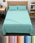 Full XL Bed Sheet Set - 4 Piece Extra Long Extended Full XL Sheets - Soft, Breathable & Cooling - Fits 8” to 16" Mattress w/ Deep Pockets - 54" x 80" - Easy-Fit, Wrinkle & Fade Resistant - Spa Blue