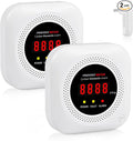 Carbon Monoxide Detectors, 2 Pack Protectmeter Portable Carbon Monoxide detectors Plug in Wall for Travel, CO Alarm/Monitor for Home/Hotel Room/RV with AC Socket with Digital LCD