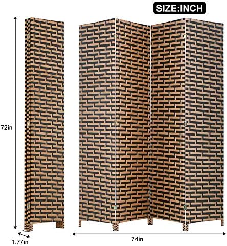 Room Dividers and Folding Privacy Screens 4 Panel 6 ft Foldable Portable Room - Image 7