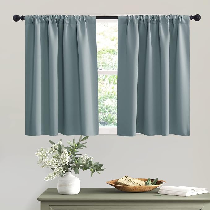 RYB HOME Short Blackout Privacy Curtains 30 inch Long by RYBHOME