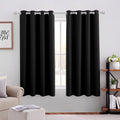 HOMEIDEAS Black Blackout Curtains 42 X 63 Inch 2 Panels Room Darkening Bedroom by HOMEIDEAS