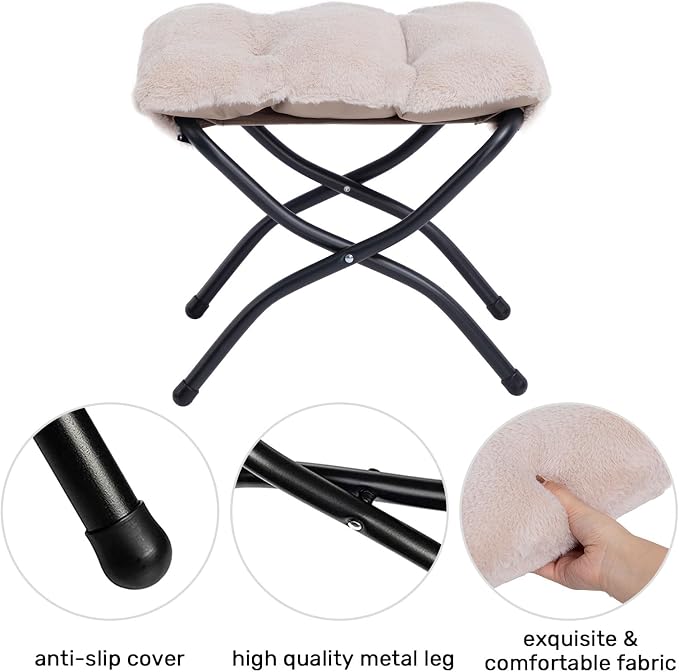 HollyHOME Lazy Chair with Foldable Ottoman, Accent Comfy Lounge Armchair and - Image 8