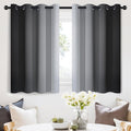 SimpleHome Ombre Curtains Black to Grey White by SimpleHome