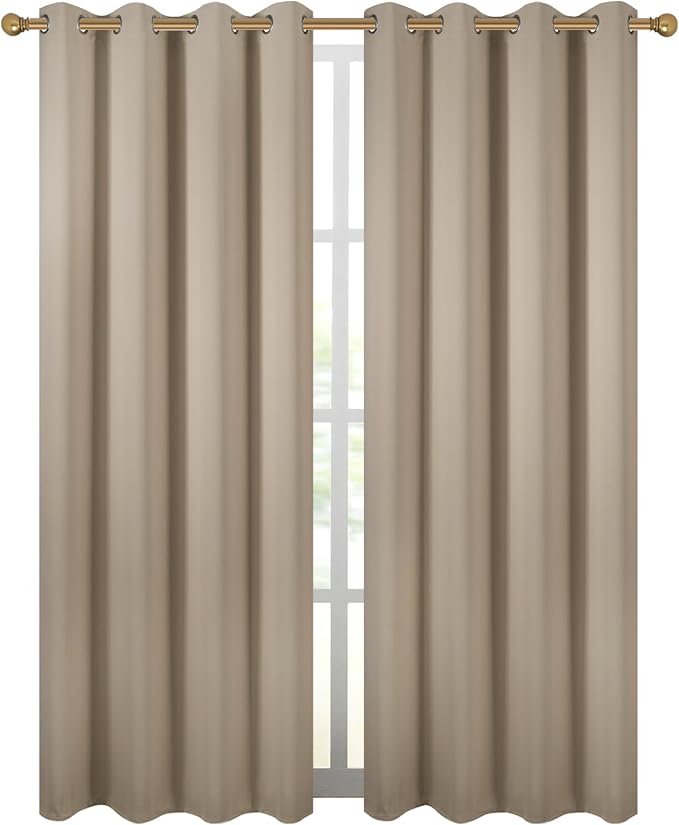 Diraysid Khaki Grommet Blackout Curtains - Image 2