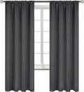 BGment Rod Pocket Grey Blackout Curtains 72 Inches Long by BGment