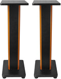 Rockville RHT28C 28" 2-Tone Bookshelf Speaker Stands Surround Sound Home Theater