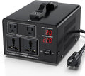 2000W Voltage Converter Transformer Step Up 110V/120V to220V/240V or Step Down 220V to 110V AC Power Converte, Circuit Breaker Protection, 2 US sockets, 2 Universal sockets, LCD Display