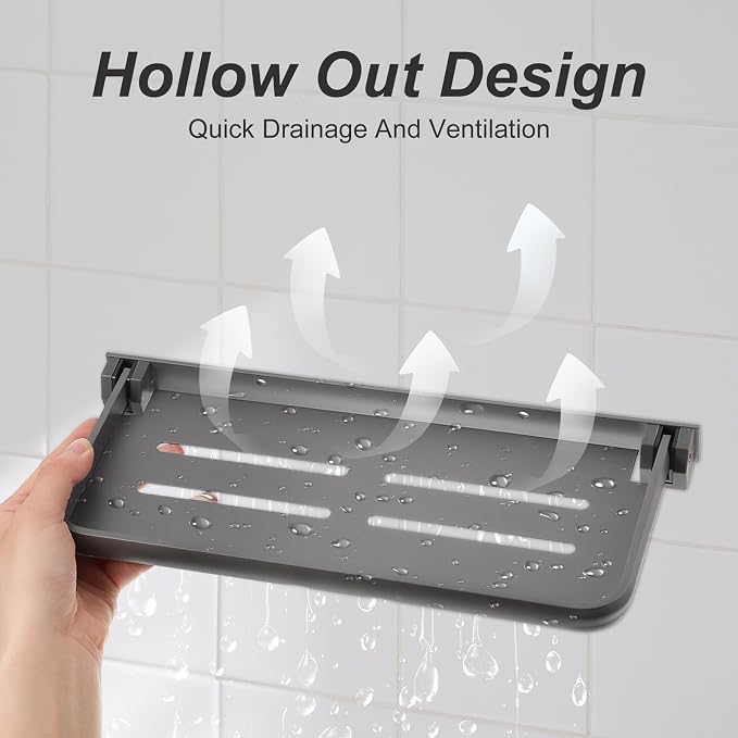 3 Pack RV Aluminum Fold Down Wall Shelf, Sturdy Wall-Mounted Folding Shelf - Image 3