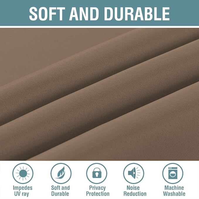 H.VERSAILTEX Blackout Patio Curtains 100 x 84 Inches - Image 4