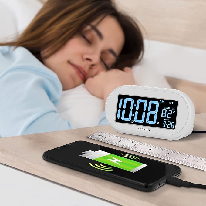 DreamSky Alarm Clocks for Bedrooms, Auto Set Digital Clock - Image 5