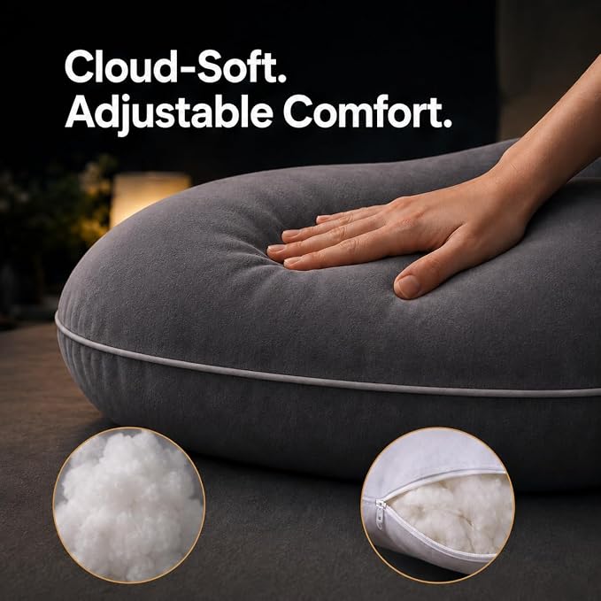 ALLOPERA Pregnancy Pillows for Sleeping, 57-Inch U-Shaped Full Body Maternity - Image 6