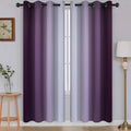SimpleHome Ombre Purple to Grey White Curtains by SimpleHome