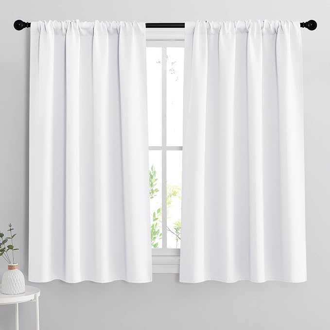 RYB HOME Small Window Curtains 45 inches Length by RYBHOME