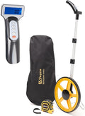 YS YUSON 12 Inch Measuring Wheel in Feet Advanced LED Backlight Display Rolling Digital Measuring Wheel for Construction Measure Wheel with Tape Measure and Canvas Carrying Bag, Up to 9999Ft