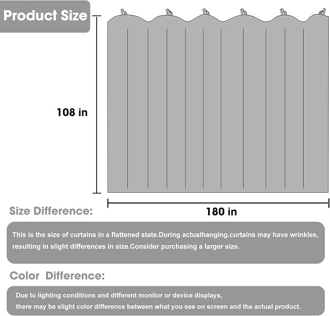 Room Divider Blackout Curtain Track Curtains Wall Dividers Panels Screen - Image 6