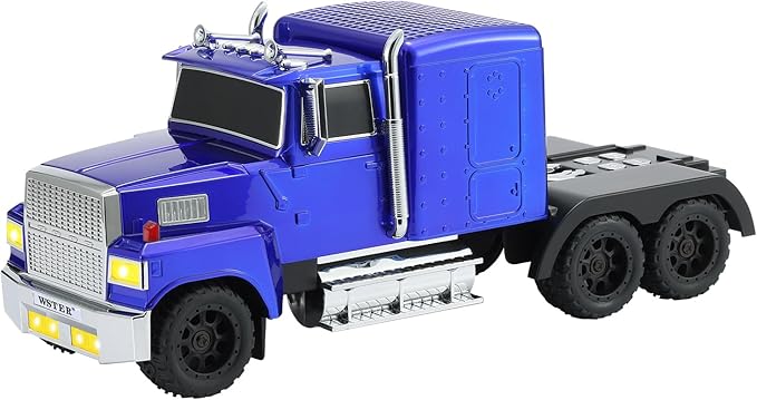 WSTER American Truck Bluetooth Speaker, Retro Car Model，Portable Wireless with HD Stereo Sound, TWS Pairing, USB/TF/AUX Playback, Unique Truck Model Speaker for Home & Outdoor (Blue)