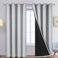 Yakamok Light Grey 100% Blackout Curtains 84 Inches Long 52" Wide 2 Panel | by Yakamok