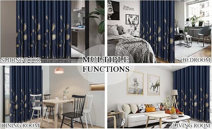 Blackout Curtain for Bedroom 80W x 96L Inch Long Palm Tree Thermal Insulated - Image 9