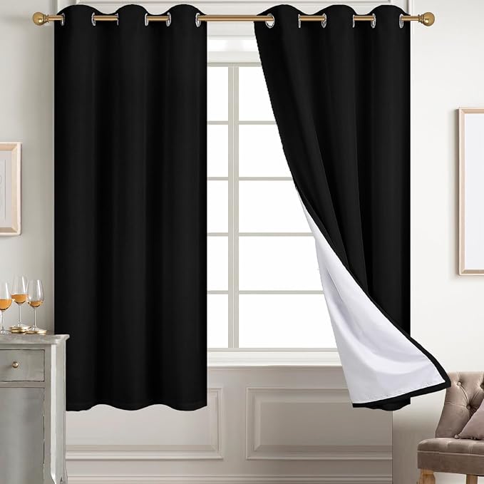 Diraysid 100% Blackout Curtains Black Curtains by Diraysid%2C+refresh+your+life