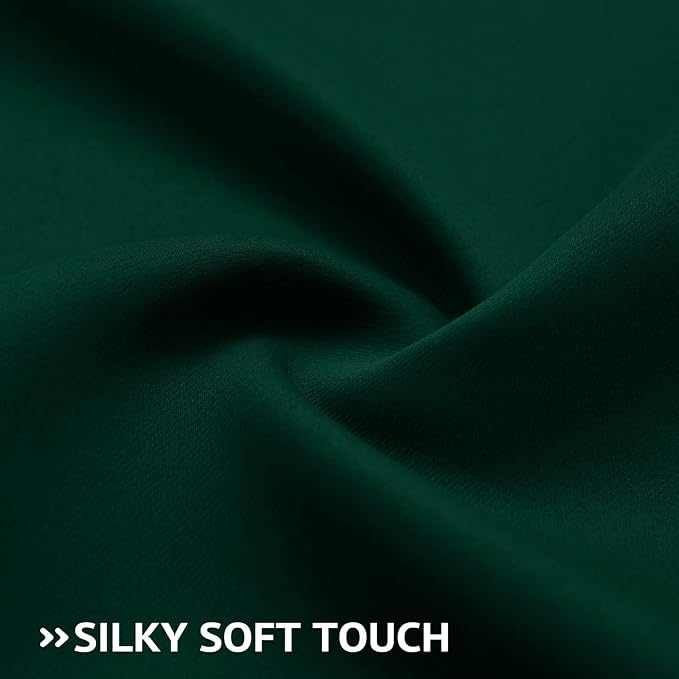 COSVIYA Grommet Room Darkening Dark Green Curtains 84 inch Long - Image 6