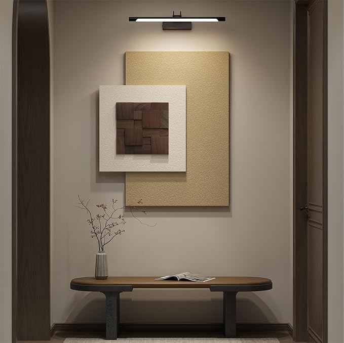 Cuspin Large 3D Wood Textured Neutral Wall Art, Modern Minimalist Wooden Artwork - Image 4