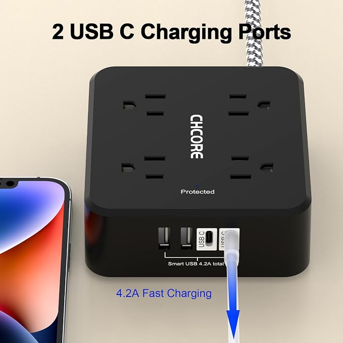 Surge Protector Power Strip - Image 3