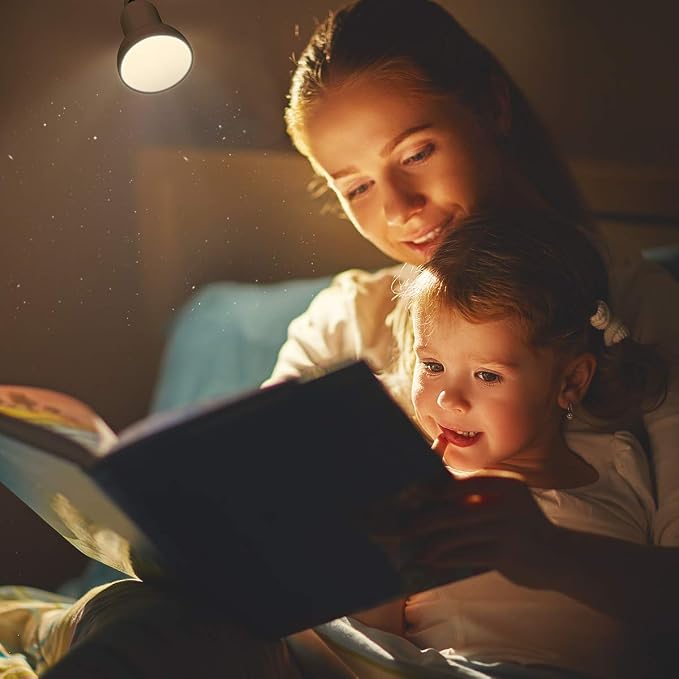 RONG&LAN Clip lamp, 360° Rotation Clip on Lamp Portable Book Reading Light - Image 3