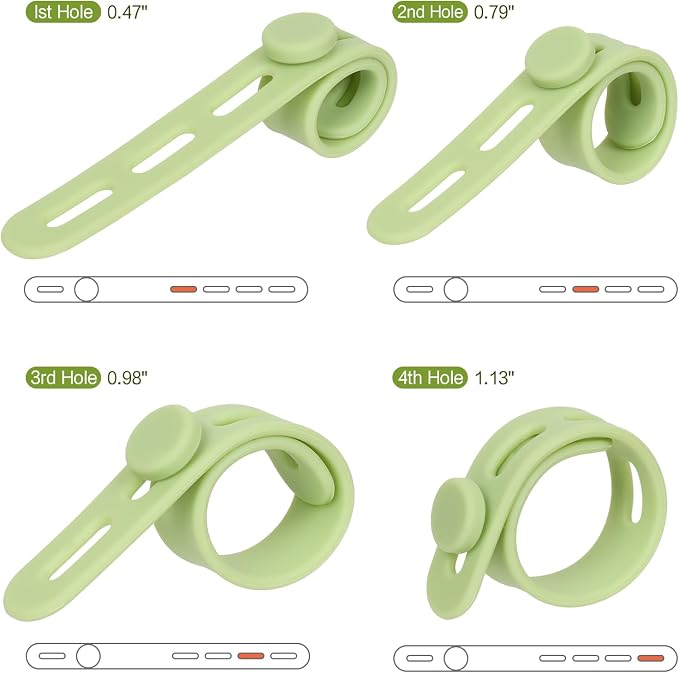 Donruby 24Pcs Silicone Cable Ties, Reusable Cord Organizer Straps, 4 Colors | - Image 3
