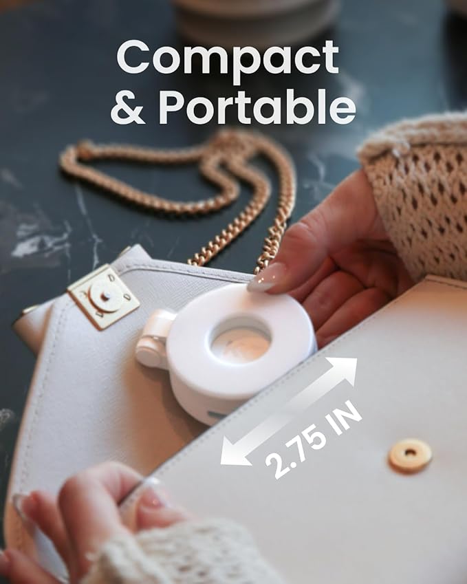 KraftGeek Magnetic Selfie Light for iPhone, Portable Phone Ring Light with Rechargeable Battery, Compact LED Phone Light for Travel, Video Recording, Vlogging