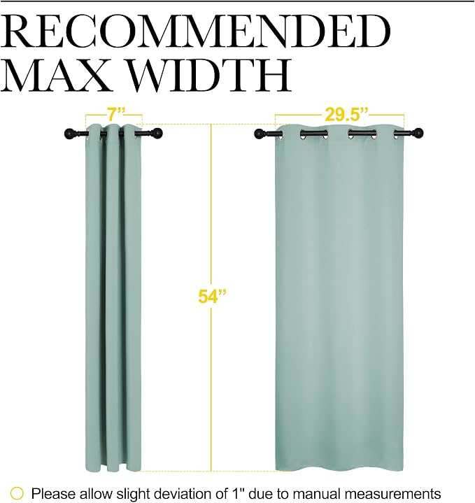 NICETOWN Window Curtain Panels, Thermal Insulated Solid Grommet Blackout - Image 7