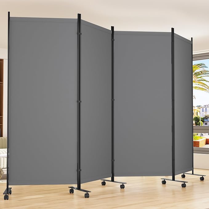 Room Divider 136'' Wide Folding Room Divider Panel by HOMSCREENER