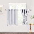 DWCN Short Blackout Curtains – 52x36 Inch 2 Panels Greyish White, Thermal by DWCN