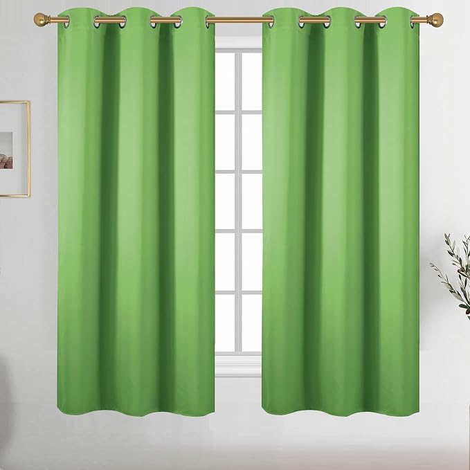 Diraysid Light Green Grommet Blackout Curtains by Diraysid%2C+refresh+your+life