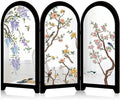 Mini Folding Screen, 3 Panel Divider, Chinese Style Vintage Desktop Mirror by KABAKE