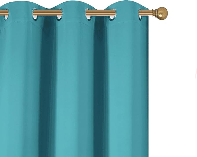Diraysid Teal Grommet Blackout Curtains - Image 7
