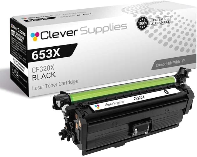 CS Replacement Toner Cartridge Compatible with HP 653X CF320X Black M680dn M680f Color Enterprise MFP M680z Pro 600 Color MFP M675