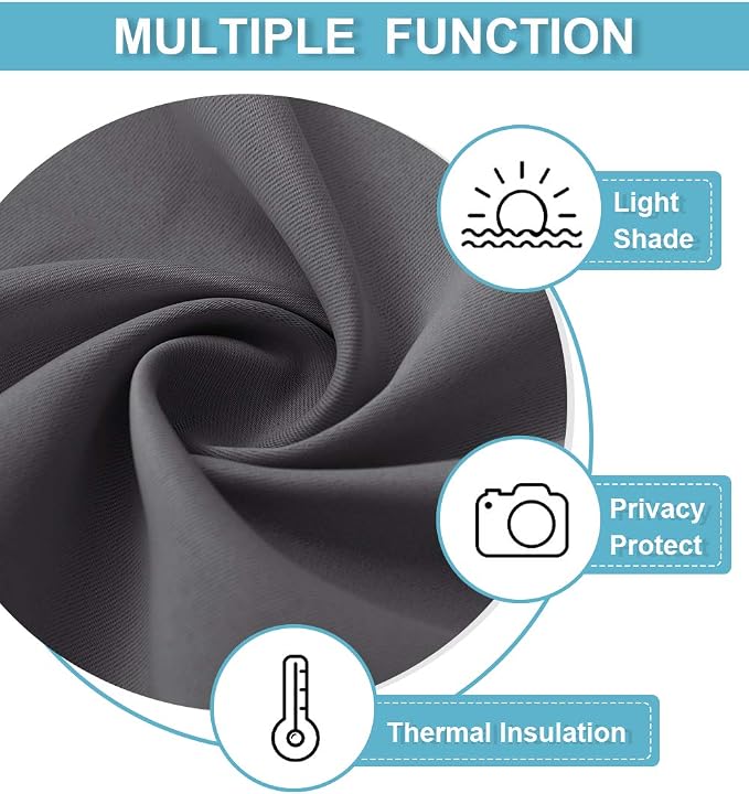 RYB HOME Extra Wide Curtain for Room Divider Blackout Privacy Partitions | - Image 5