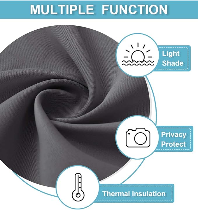RYB HOME Blackout Curtain Privacy Window Drape - Image 7