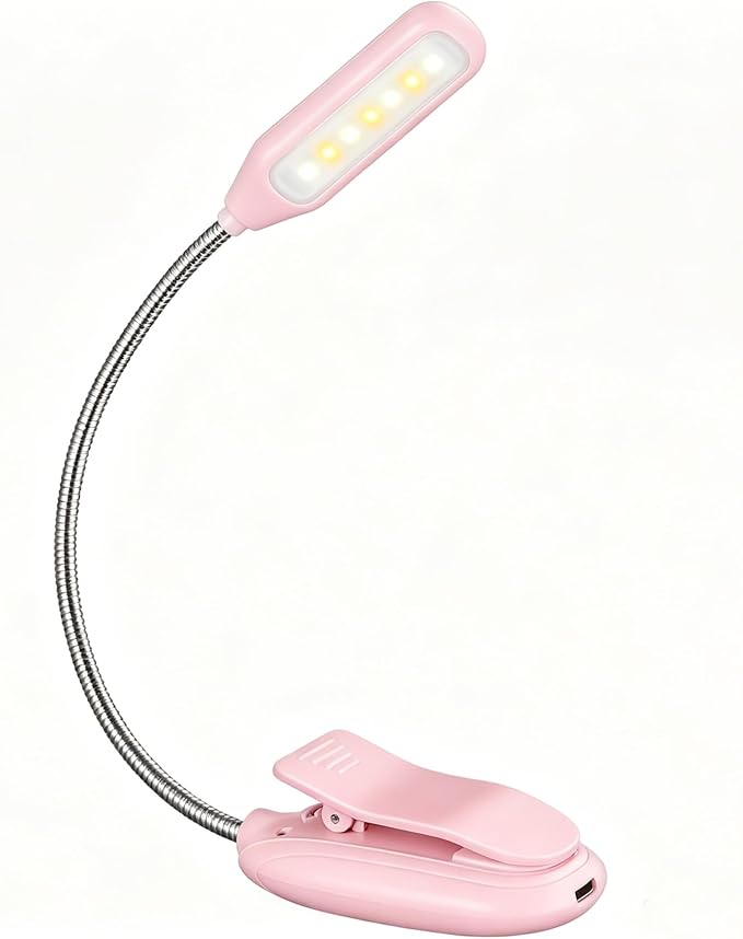 Book Light, Rechargeable Reading Light 7 LED Easy Clip on Reading Lamp by Unknown