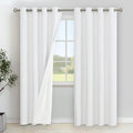 YoungsTex White Linen 100% Blackout Curtains by YoungsTex