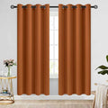 COSVIYA Grommet Room Darkening Brunt Orange Curtains 72 inch Length | Thick by COSVIYA