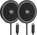 25W Wireless Charger for MagSafe, Qi2.2 Magnetic Fast Charging Pad for iPhone 17/16/15/14/13/12 Series & AirPods, Strong Magnet, Ultra-Thin & Portable Charger Mat for Travel Home Office(Black, 2Pack)