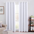 HOMEIDEAS Greyish White Blackout Curtains by HOMEIDEAS