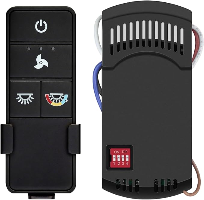 TX028C-S Ceiling Fan Remote Control for Hampton Bay, Hunter, Harbor Breeze - 3 Speed, Light Dimmer Compatible with TX028C, KUJCE10320/TR222A,2AAZPHD3/HD3,98130
