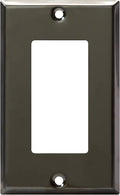 ENERLITES Decorator Switch Metal Wall Plate, Stainless Steel Outlet Cover, Corrosion Resistant, Standard Size 1-Gang 4.50" x 2.76", Stainless Steel 201, 7731-PBK, Polished Black