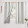 YoungsTex Ivory Linen Blackout Curtains 40 Inches Long, Short Thermal Insulated by YoungsTex