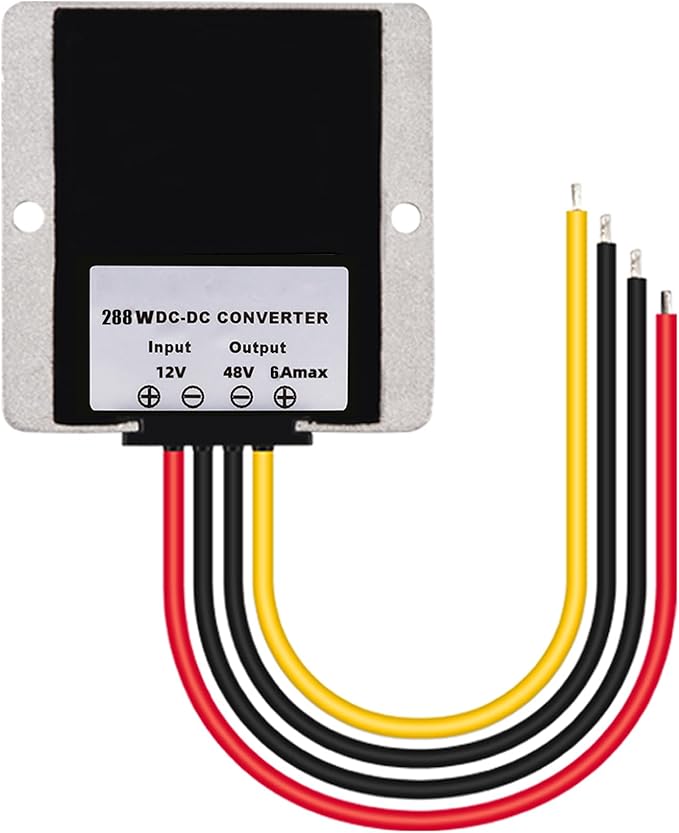 MGGi DC/DC Converter 12V Step Up to 48V 6A 288W Voltage Regulator, Power Adapter Voltage Booster, Power Supply Module Boost Transformer for Car Truck Vehicle Boat
