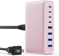 USB C Charger 200W USB C Charger Block,Upgraded GaN III 8-Port Fast Charging Station Hub,PD 65W Laptop Charging Adapter Compatible with MacBook Pro/Air,DELL,Steam Deck,iPhone 16/15/14,Galaxy S23/22