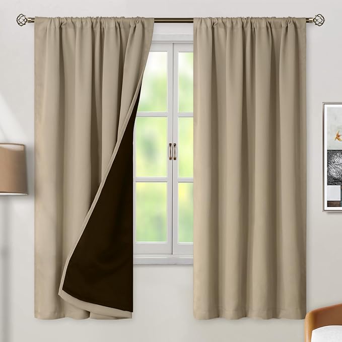 BGment Sand 100% Blackout Curtains by BGment